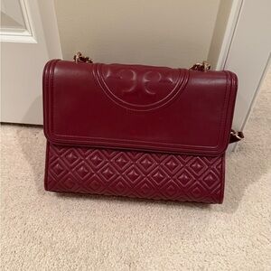 Tory Burch Burgundy Crossbody Bag
